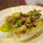 Endive Boats with Avocado, Pomegranate, and Crab Salad