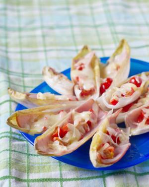 Ham and Cheese Endive Nachos