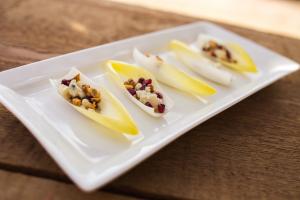 Pomegranates, Gorgonzola & Walnuts in Endive