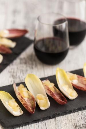 Ginger Pear and Goat Cheese Endive Appetizer